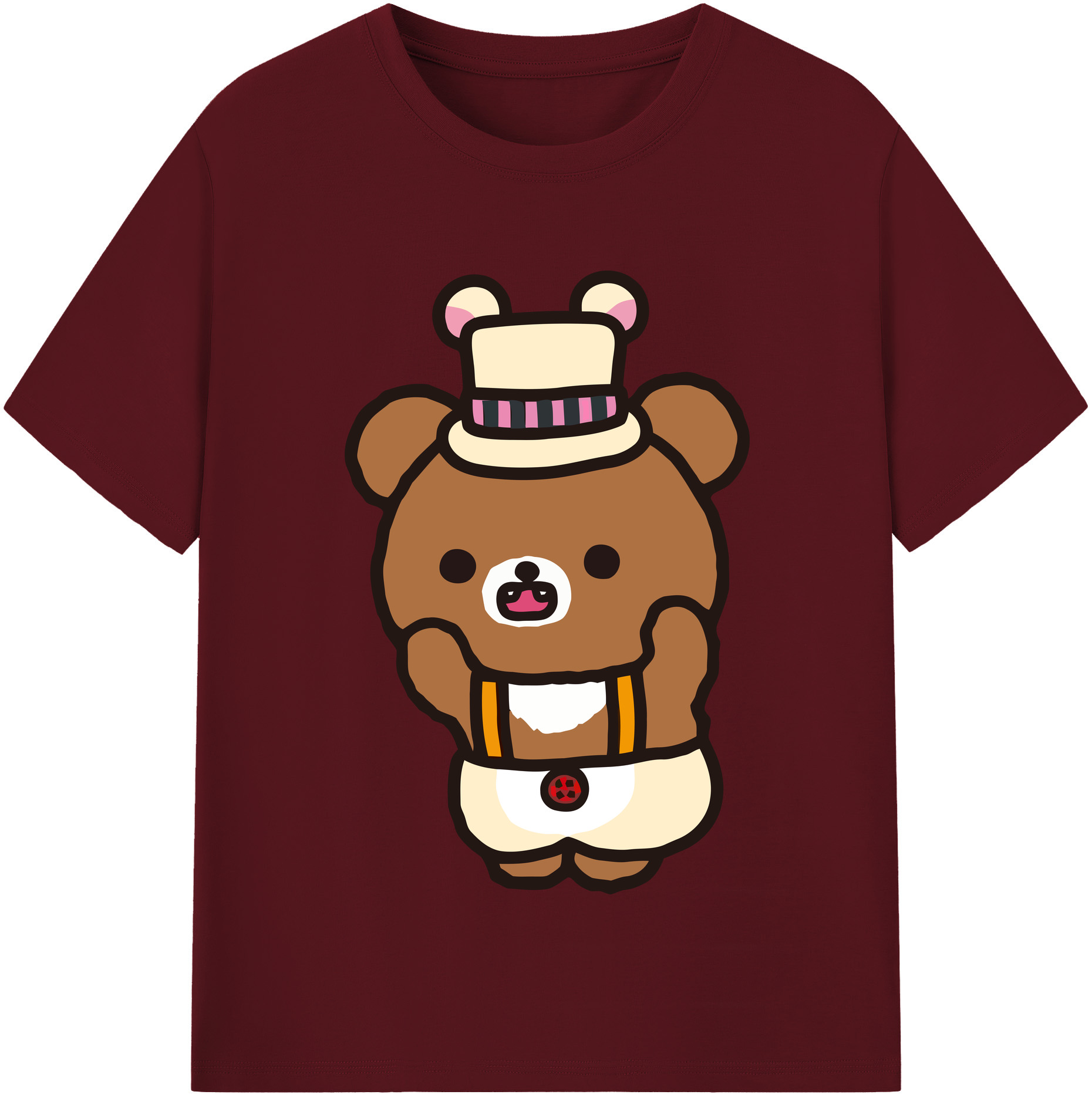 （画像用） リラックマ リラックマ キイロイトリ Rilakkuma Korilakkuma Kiiroitori 綿100％半袖Tシャツ（フロントプリント）